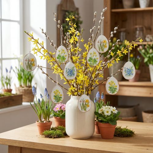 Easter eggs with spring