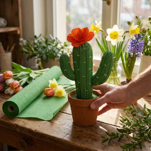 Florist crepe paper green 50x250cm | Floristik24.ie