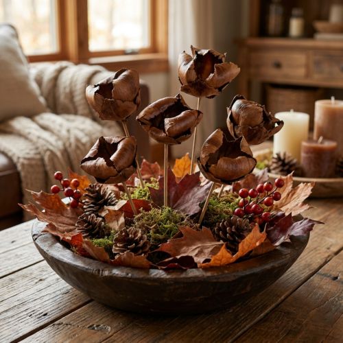 Natural Blossom, Palm Cup on a Stem Natural 25 pcs | Floristik24.ie