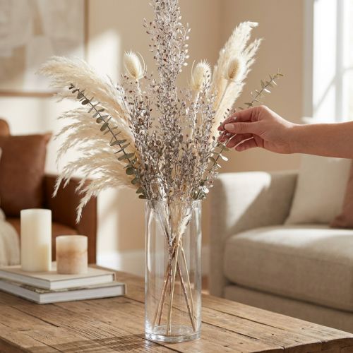 Deco branch red white washed 64cm Artificial plant like the real thing! | Floristik24.ie