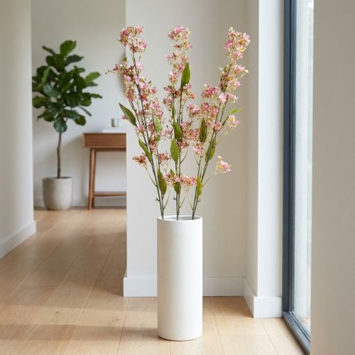 Decorative branch with flowers artificial pink Daphne branch 110cm 3pcs | Floristik24.ie
