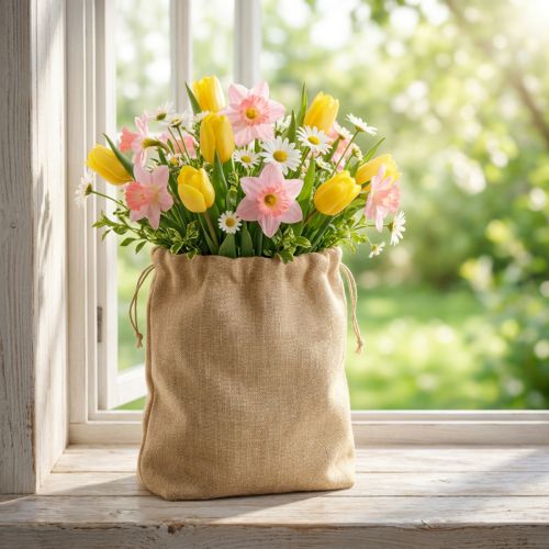 Jute bag 28×10cm H40cm | Floristik24.ie