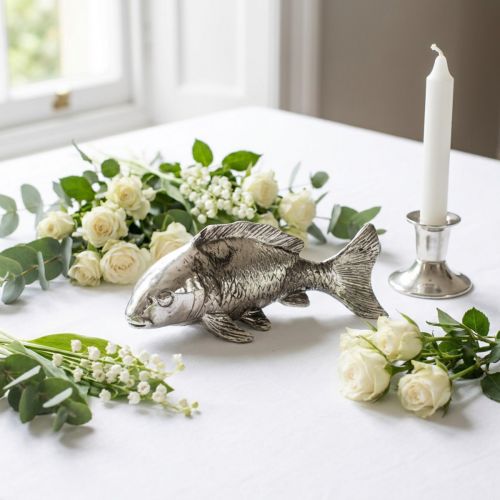 Deco fish antique silver 14cm | Floristik24.ie