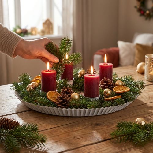 Candle plate cake tin with 4