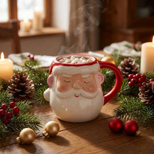 Christmas cup Santa Claus cup Christmas H10.5cm | Floristik24.ie