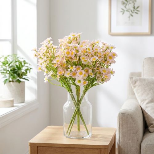 Product Artificial chamomile bouquet for bright and easy-care home decoration, 28cm, 3 pieces