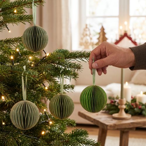 Christmas baubles, paper