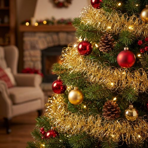 Premium Curly Gold Tinsel 50g | Floristik24.ie