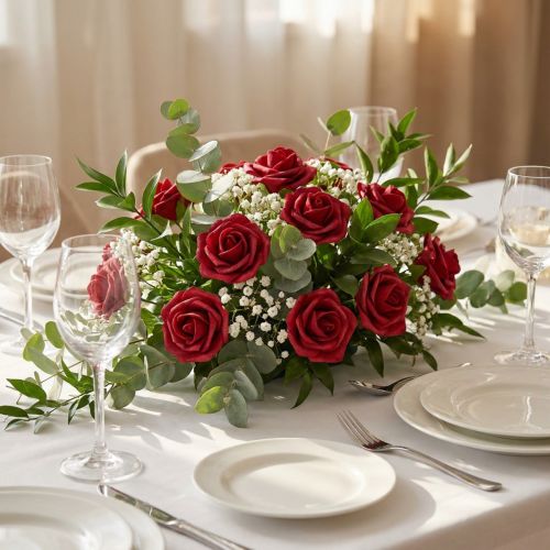 Foamrose Red Ø4cm 48 pcs | Floristik24.ie