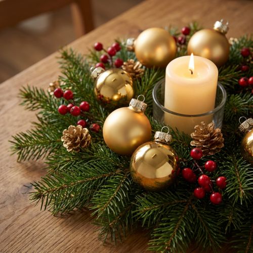 Mini Christmas balls glass in gold matt shine Ø3cm 22 pcs | Floristik24.ie