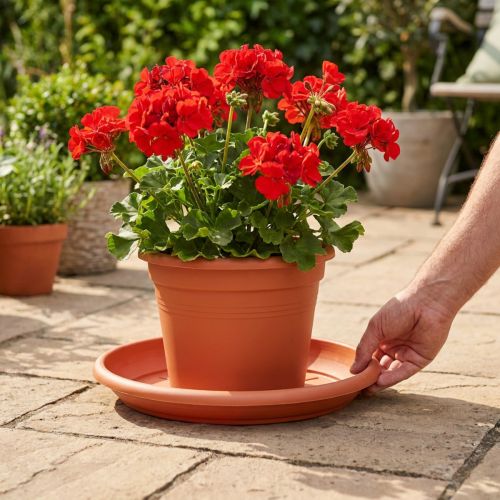 Coaster "Linda" Ø37cm terracotta | Floristik24.ie