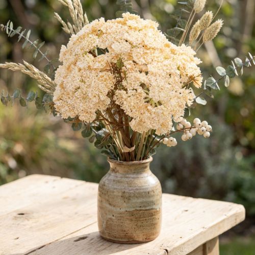 Yarrow artificial cream Achillea artificial flowers 30cm 6 pcs | Floristik24.ie