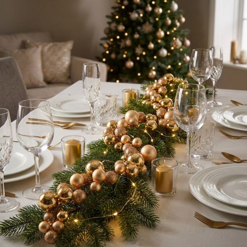 Gold Ball Garland Christmas