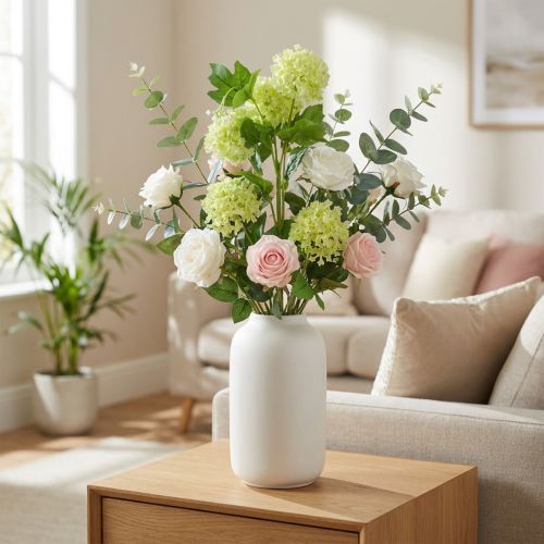Artificial snowball, deco branch, artificial plant green Ø6.5cm L78cm | Floristik24.ie