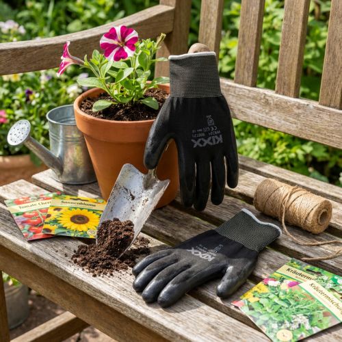 Kixx Nylon Gardening Gloves Size 10 Black | Floristik24.ie