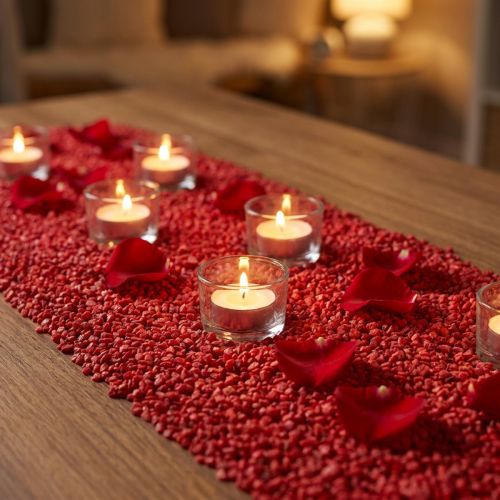 Decorative granulate red decorative stones 2mm - 3mm 2kg | Floristik24.ie