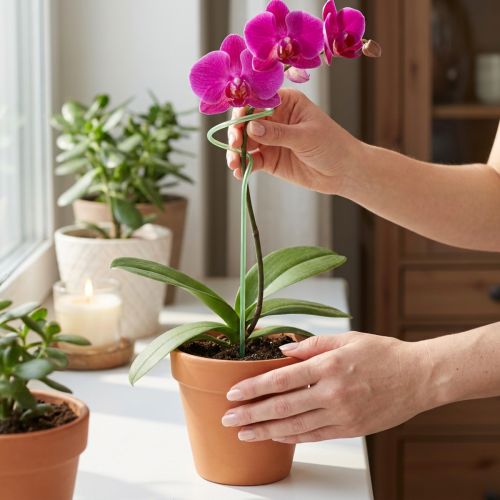 Plant support, flower stake, orchid stake, green Twister, 38cm | Floristik24.ie