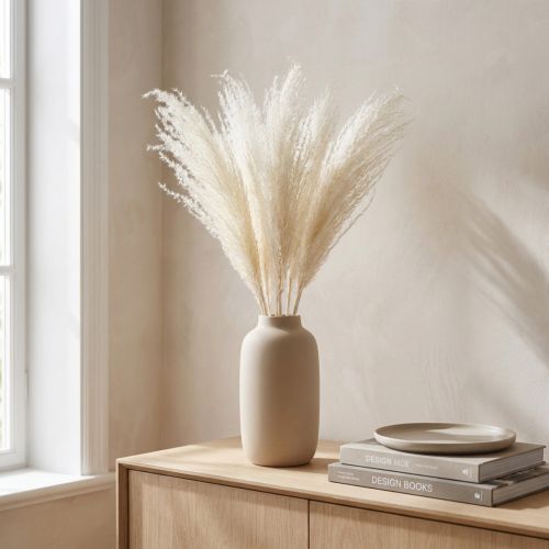 Dried flowers, silver grass. Elegant natural decoration for home and office. 70cm, 10 pieces. | Floristik24.ie