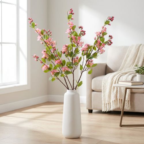 Cherry blossom artificial branch, spring accents for the home, 125cm | Floristik24.ie