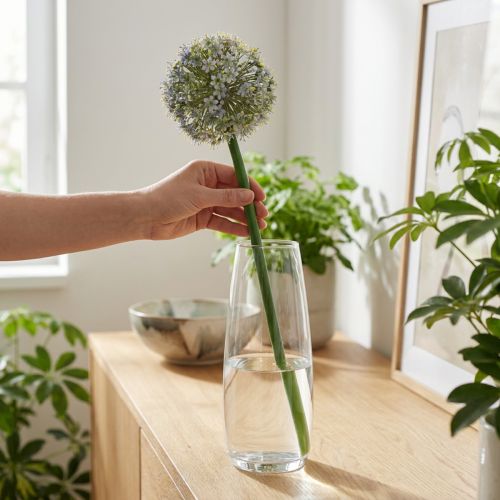 Artificial Allium flowering branch, lifelike appearance, 90cm | Floristik24.ie