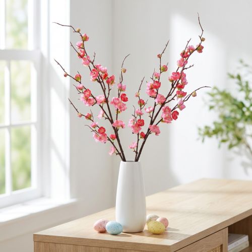 Cherry blossom branch decorative artificial branch dark pink 96cm 2pcs | Floristik24.ie