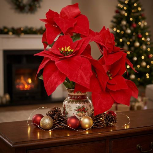 Christmas Star Red Artificial L55cm 2pcs | Floristik24.ie