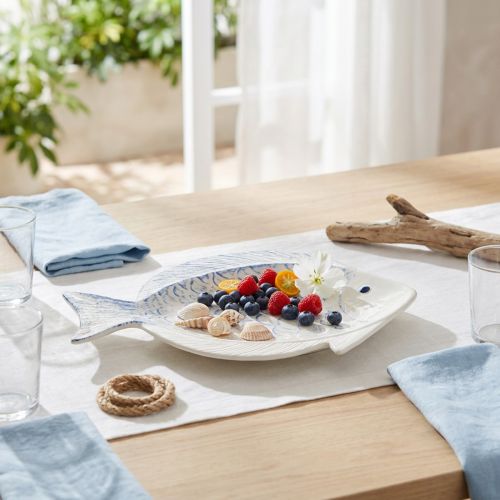 Decorative plate fish ceramic
