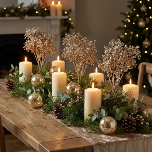Gypsum Herb Gypsophila Artificial Plants Metallic L38cm 3pcs | Floristik24.ie