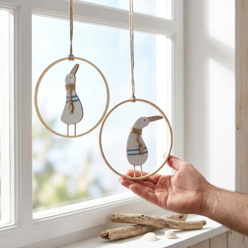 Hanging decoration window decoration hanger maritime decoration duck Ø15cm 4 pieces | Floristik24.ie