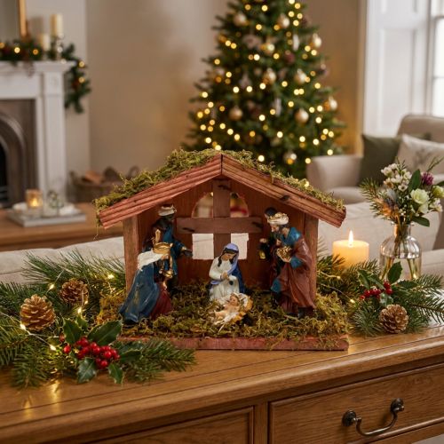 Nativity Christmas 20cm x 9cm x 14cm | Floristik24.ie