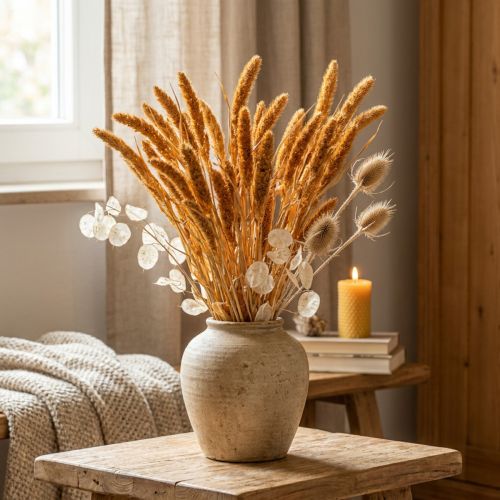 Product Dried flowers Setaria Pumila Orange, bristle millet decorative grain 72cm 200g