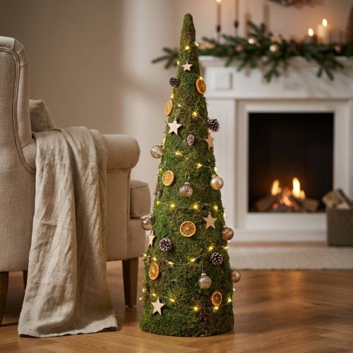 Christmas tree moss decoration
