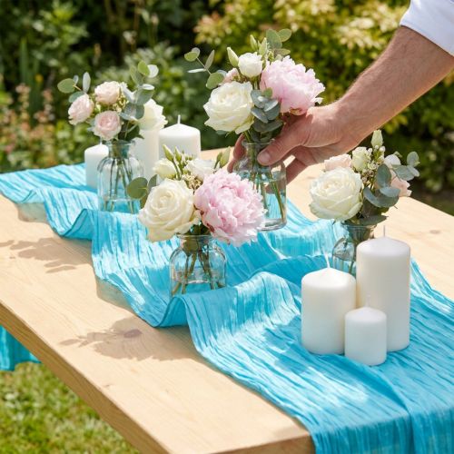 Table ribbon Crash Turquoise 100mm 15m | Floristik24.ie