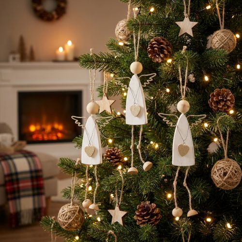 Angel Pendant Christmas Decoration for Hanging H22cm 3 pcs | Floristik24.ie