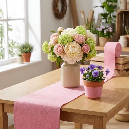 Felt ribbon, pot ribbon old pink 15cm 5m | Floristik24.ie