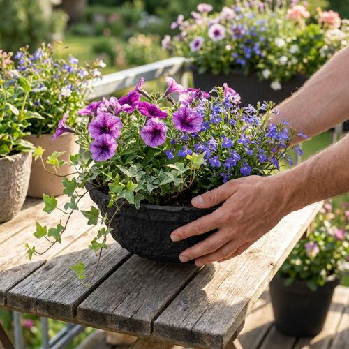 Biolit planting bowl black Ø35cm environmentally friendly flower bowl | Floristik24.ie