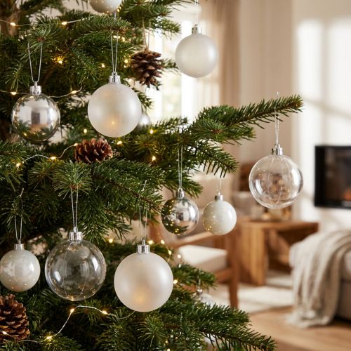 Christmas balls plastic clear