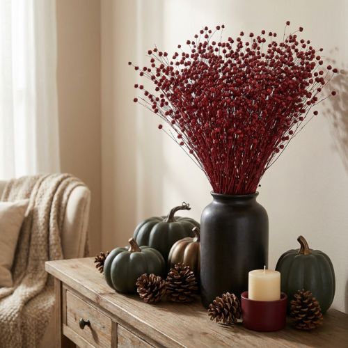 Flax Bordeaux Red Dried