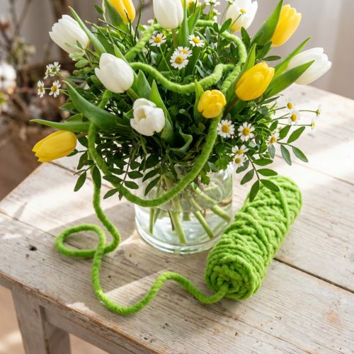 Felt Cord Flausch Mirabell 25m Green | Floristik24.ie