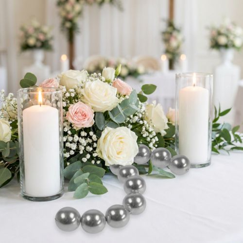 Decorative Beads Ø2cm Silver 12 Pcs | Floristik24.ie
