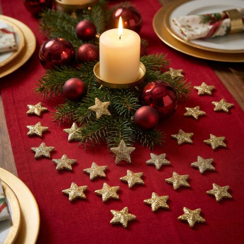 Stars Glitter Gold 1.5cm 144 pcs | Floristik24.ie