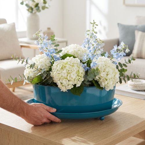 Metal table bowl, elegant and functional decoration for living spaces, 28cm | Floristik24.ie