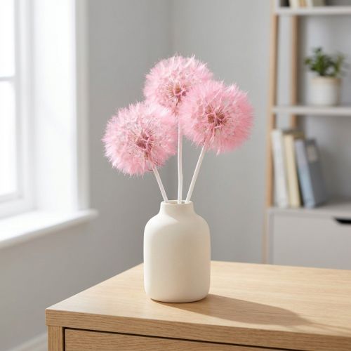 Giant dried dandelion decoration, elegant home accessory, 12cm, 4 pieces | Floristik24.ie