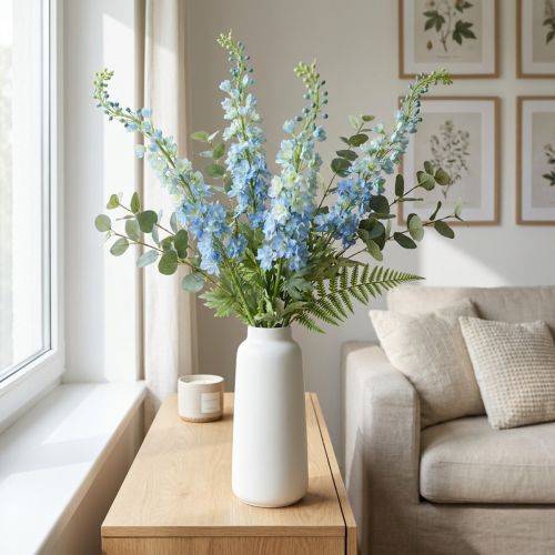 Artificial Larkspur Blue Artificial Flower Delphinium 130cm | Floristik24.ie