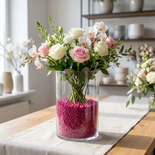 Decorative granules fuchsia decorative stones 2mm - 3mm 2kg | Floristik24.ie