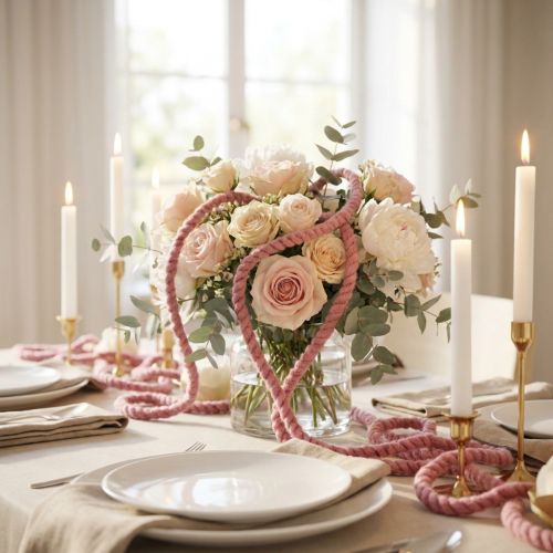 Fluffy Mirabell felt cord old pink 25m | Floristik24.ie