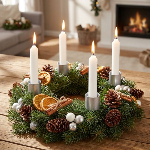 Stick candle holder candle holder silver grey Ø2.5cm H11cm 16 pcs | Floristik24.ie