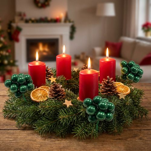 Mini Christmas balls on wire Ø25mm glass green 140p | Floristik24.ie