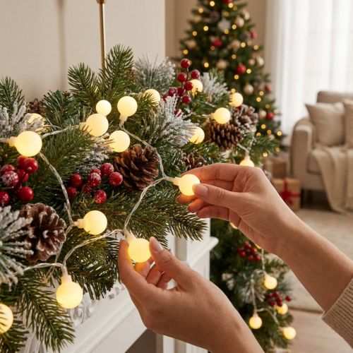 LED light chain Cherry warm white 9m 120LED | Floristik24.ie