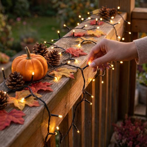 LED rice light chain 80 LED garland for outdoors warm white 6m | Floristik24.ie